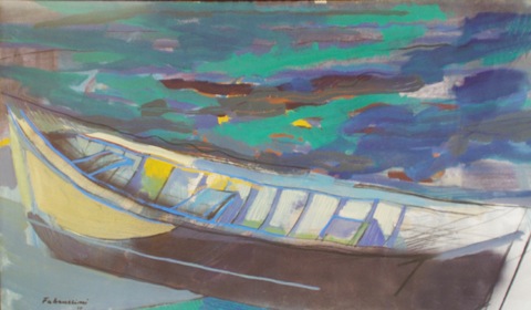 Das Boot Pastell 1987 146 x 96 cm Preis auf Anfrage - Miguel Fabruccini 